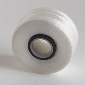 Magnetic Core Style L White Polyester Bobbins - 148 yards per bobbin:  PinPoint International