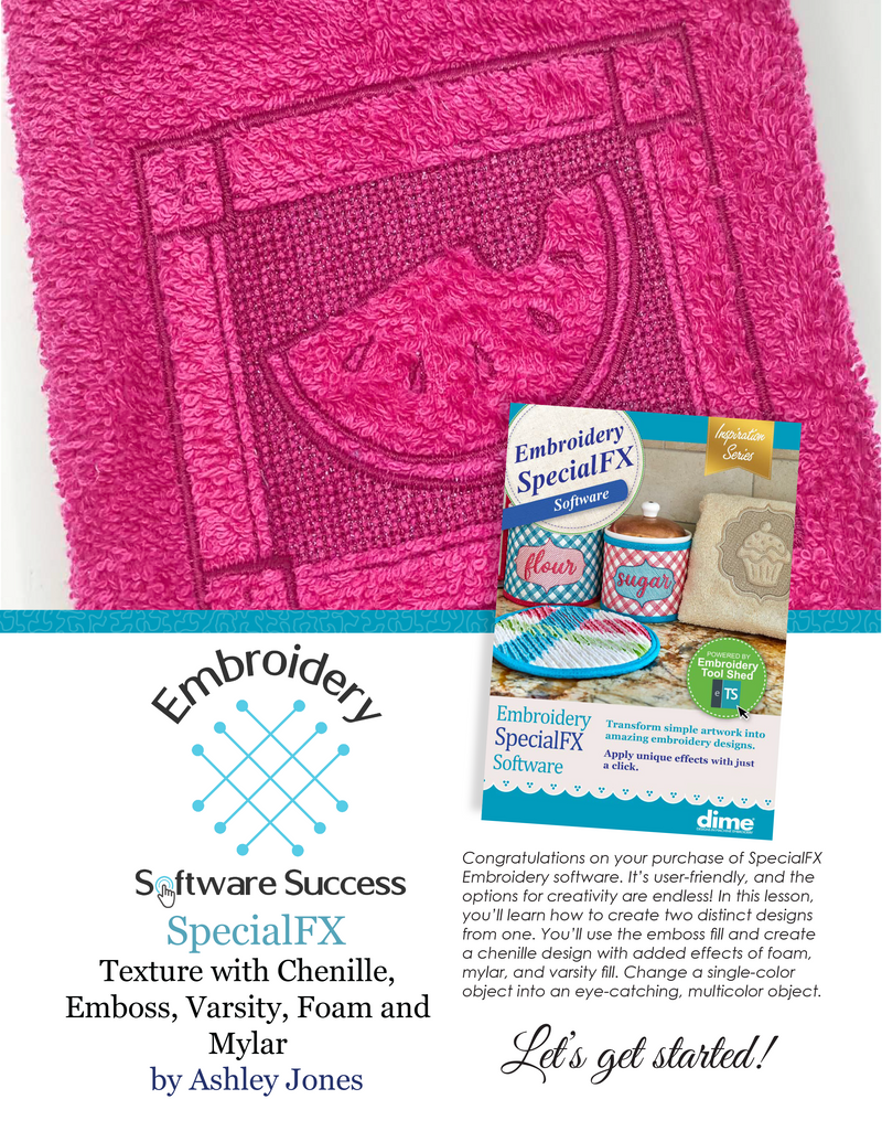 Texture with Chenille, Emboss, Varsity, Foam, & Mylar in SpecialFX Sof