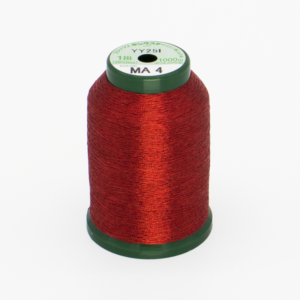 KingStar Metallic 1000 Meter Embroidery Thread - Red