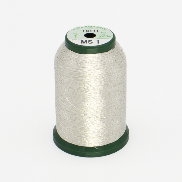 KingStar Metallic 1000 Meter Embroidery Thread - Silver