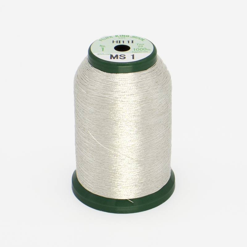 KingStar Metallic Embroidery Thread - Silver (MS1)