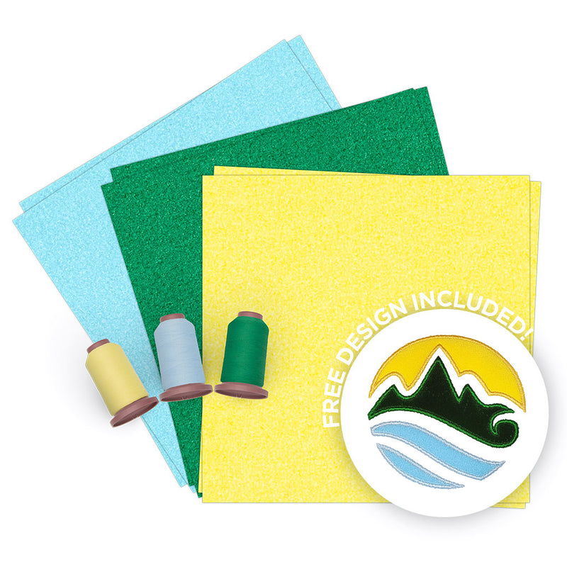 Retro Plush Vinyl Applique Kit - Multiple Colors Options Available