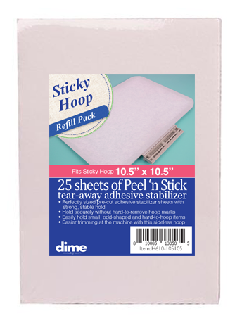 Sticky Hoop™ Pre-Cut Stabilizer - Peel 'N Stick