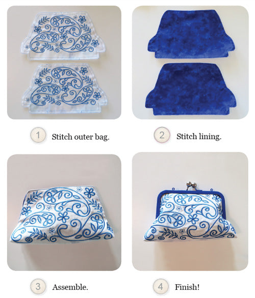 In the hoop clutch purse sale