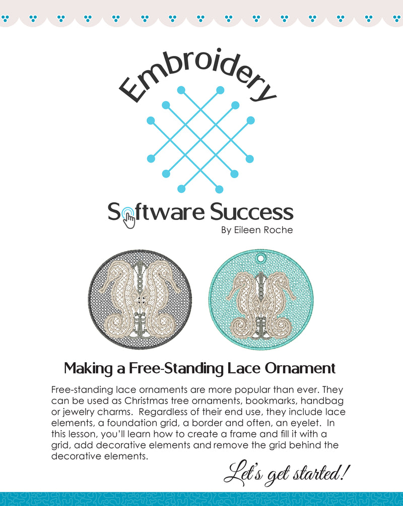 Free-Standing Lace Ornaments in My Lace Maker™