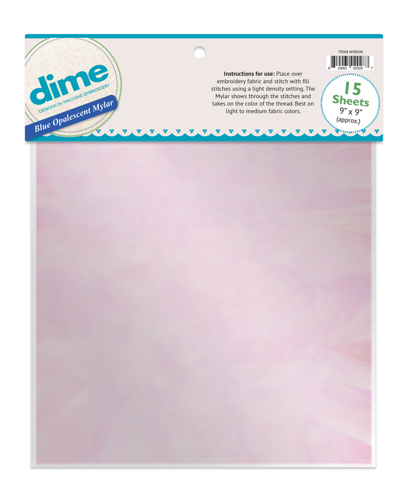 Dime - Blue Opalescent Mylar 9x9 15pk