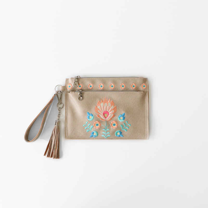 Sallie Tomato Handbag - Ella Wristlet Patten