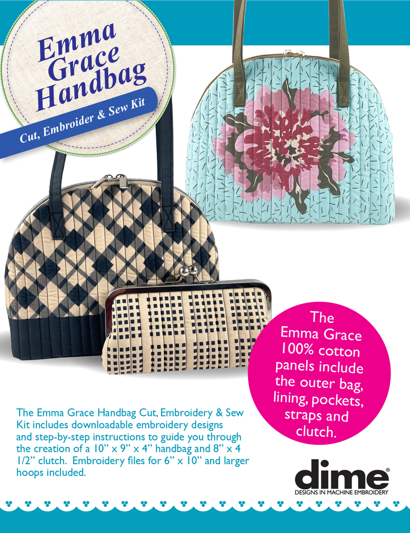 Emma Grace Cut & Sew Handbag™ Kit - Floral & Tartan