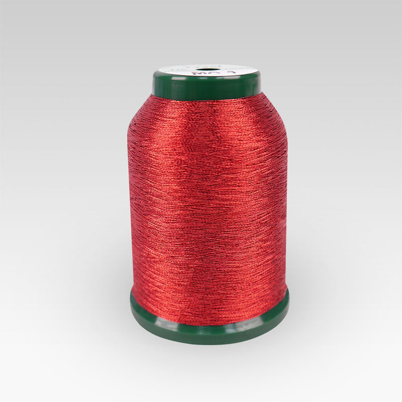 Kingstar Metallic 1000 Meter Embroidery Thread - Red