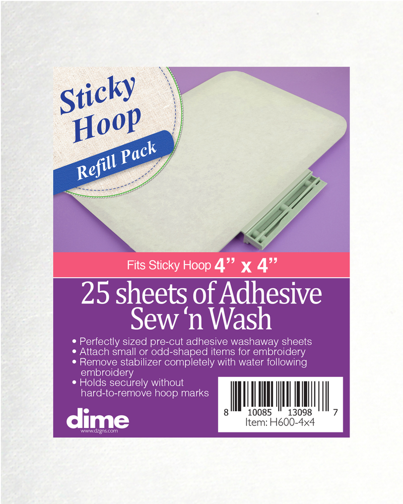 Dime H600-8x12 Adhesive Sew N Wash for Sticky Hoop 8 x 12, 25pk