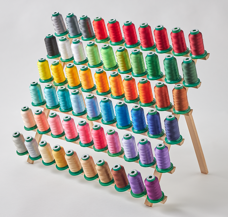 60-Spool Wooden Embroidery Thread Holder with Hanging Hooks – JumblCrafts