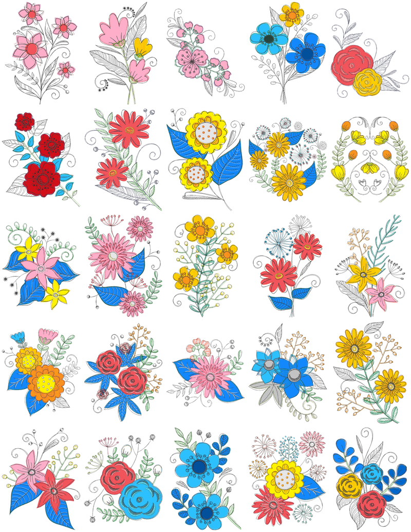 Reen Wilcoxson - Hand-Sketched Florals Design Collection